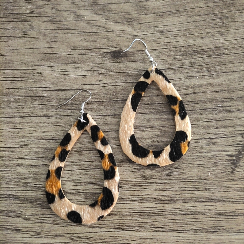 NWT Faux Leather Earrings